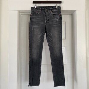 H&M High Waist Skinny Ankle Jeans in Gray Size 30